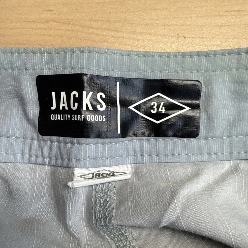 Jacks Surfboards Swim Trunks Mens 34 Multi Color Striped Board Shorts 7